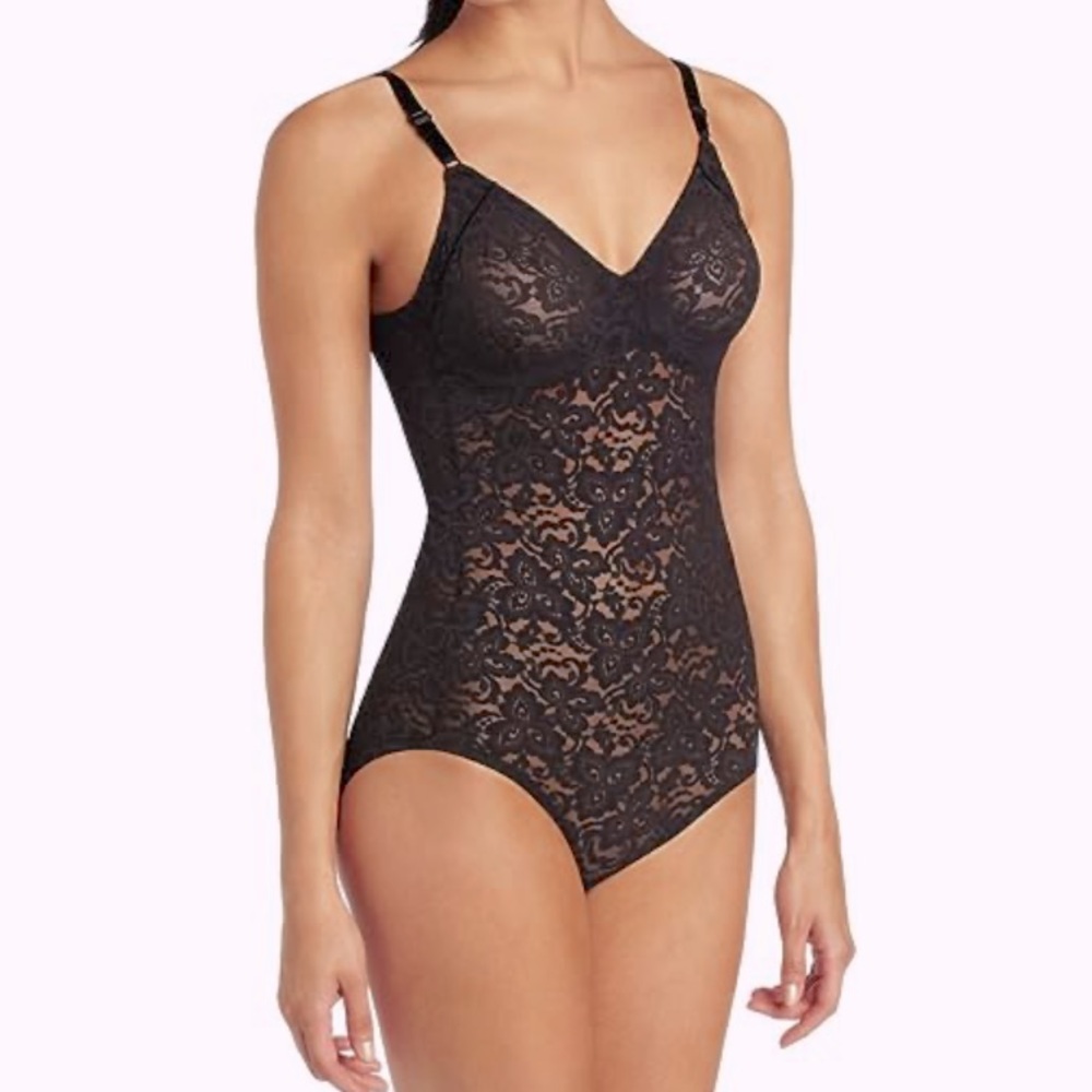 BALI black Lace 'N Smooth firm control body shaper size 36 B NWT